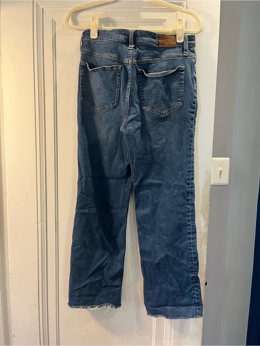 J. Crew Slim Demi Boot Jeans in Dark Blue Wash w Whiskered Hem - 28 - Picture 3 of 3
